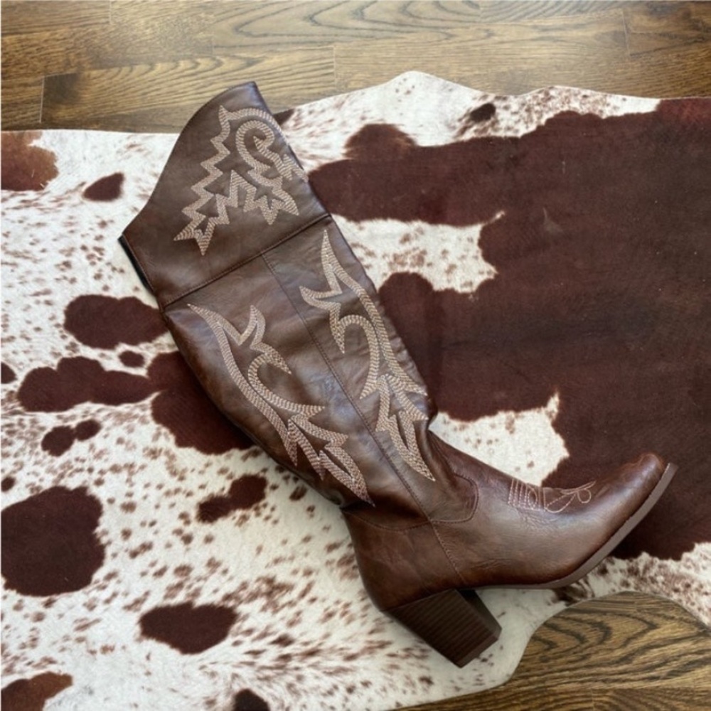 New Knee High Desperado Western Boho Boots - Picture 8 of 8